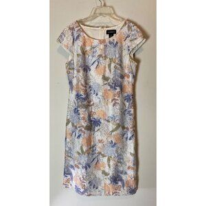 Liz Claiborne Floral Lace Dress Cap Sleeve Size 8